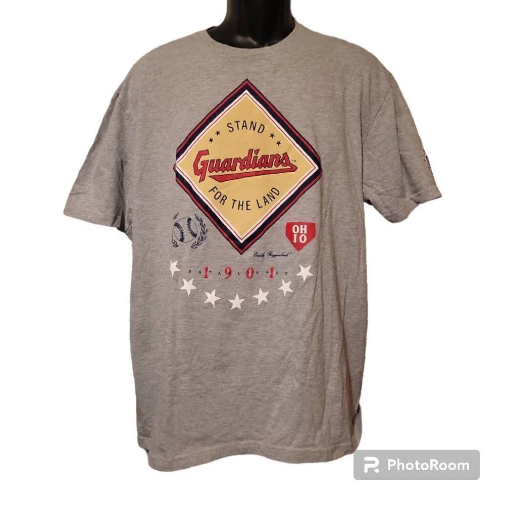 Cleveland Guardians Stand for Land T-shirt Phantom Fireworks Promo Men's Size XL